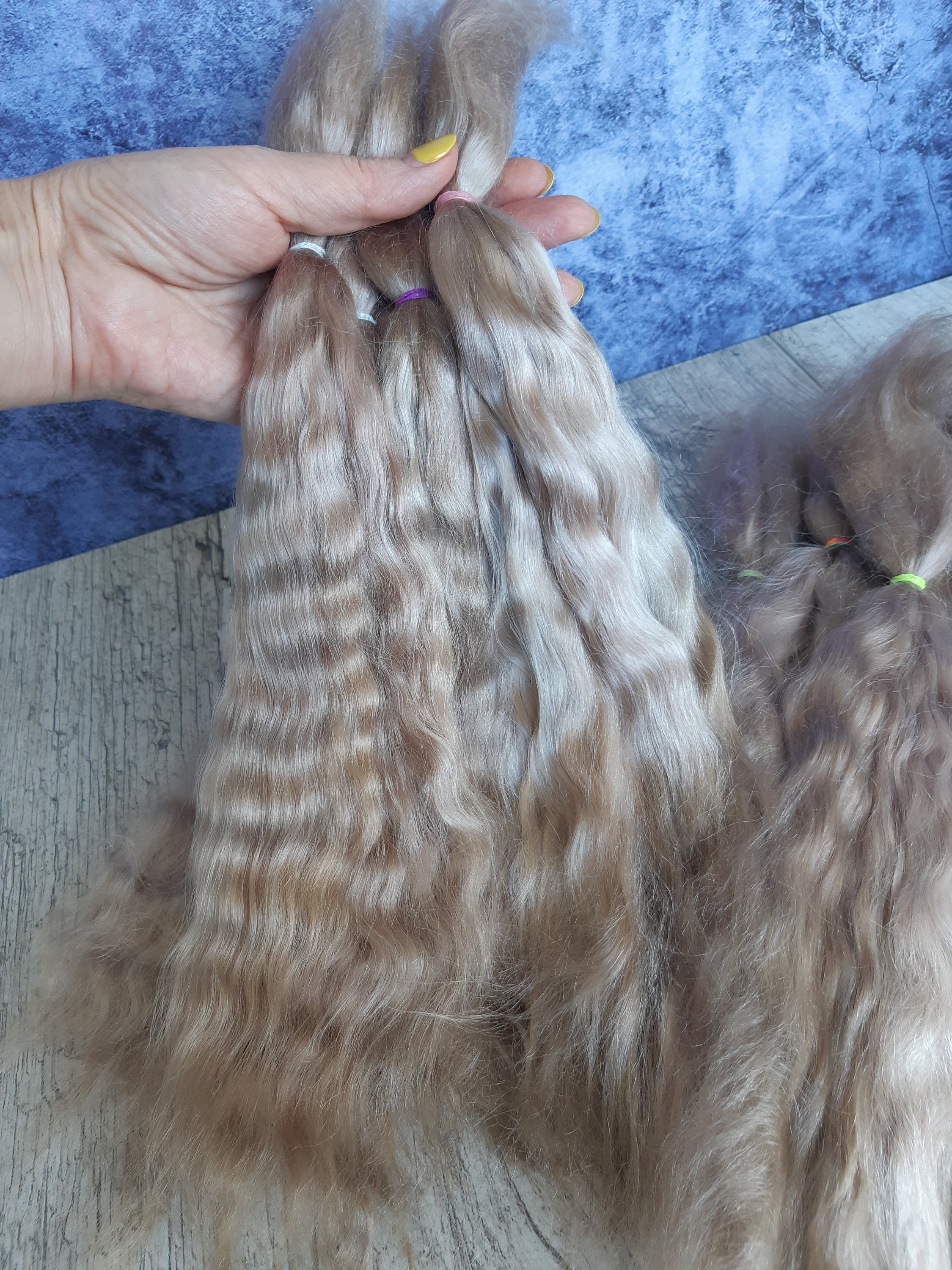 Mohair Doll Hair for wig Angora goat dyed honey blonde Etsy