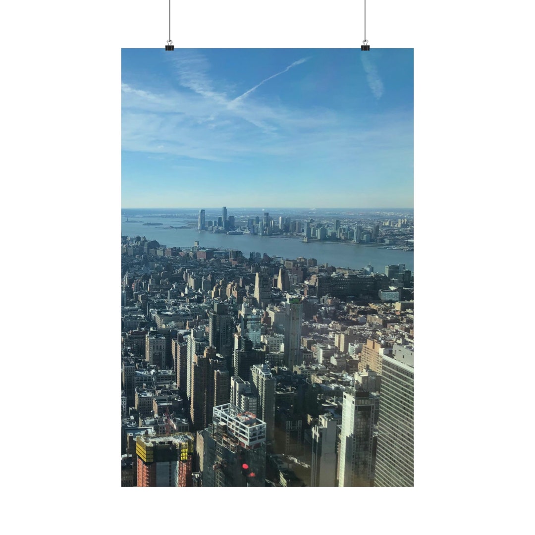 Matte Vertical Posterscaptivating Duology NYC Skyline & Statue of