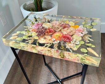 RESERVATION DEPOSIT*** Custom|Resin|Wedding Bouquet|Preserved Flowers|Table|Keepsake|Gift |Art|Decor|Bride|Memorial charcuterie |Board| Home