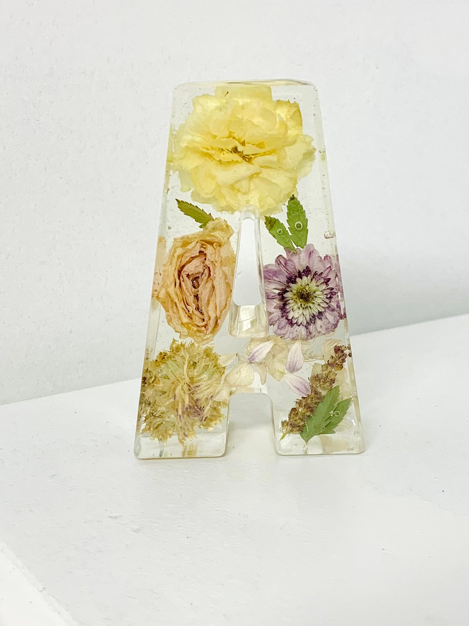 Custom Resin Art Letters A Alphabet Preserved Flowers Etsy