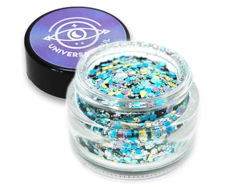 Biodegradable glitter chunky mermaid cosmetic eco glitter vegan, face and body glitter, eco friendly gifts for her, festival accessories