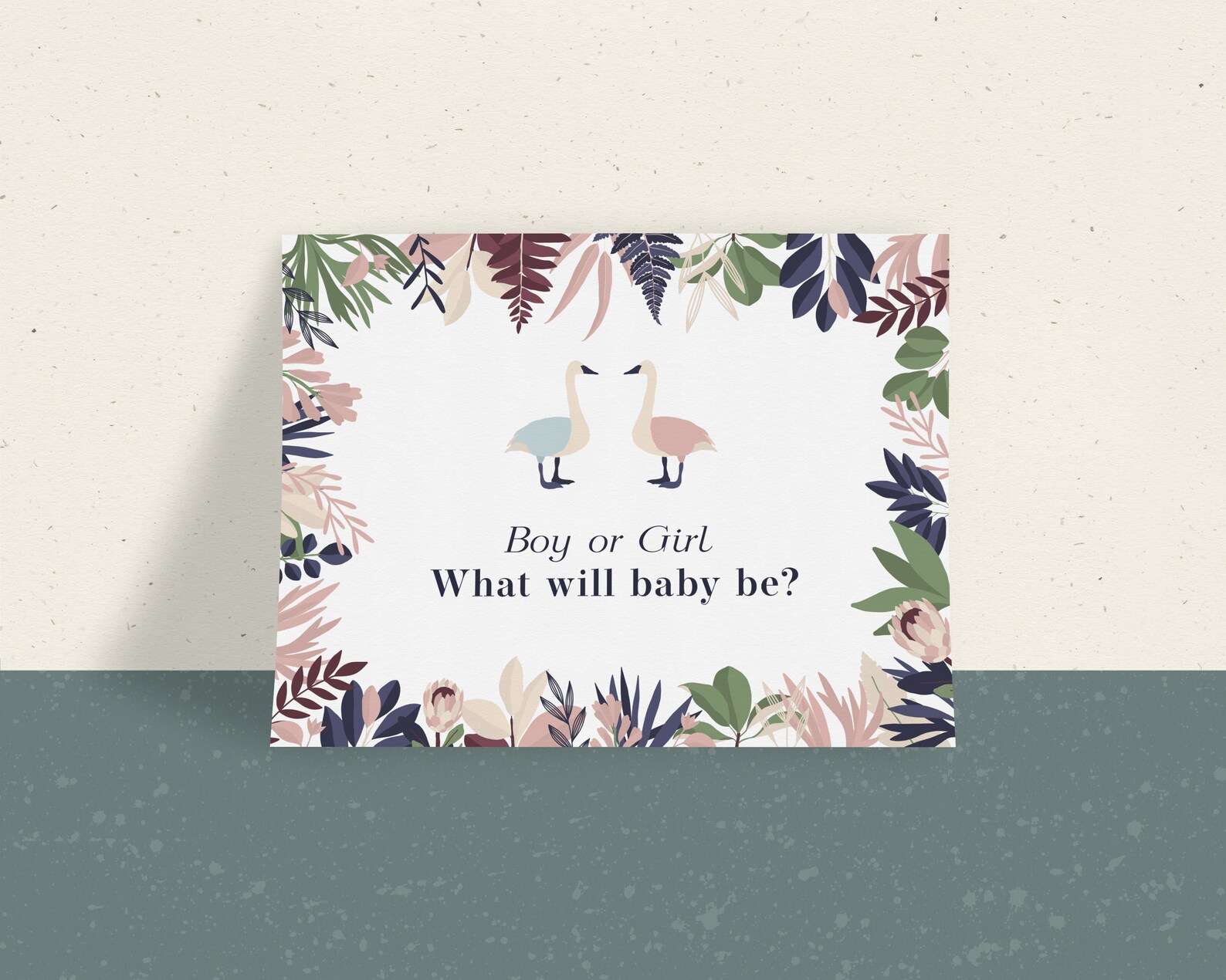Gender Reveal Poster Boy or Girl What Will Baby Be Etsy