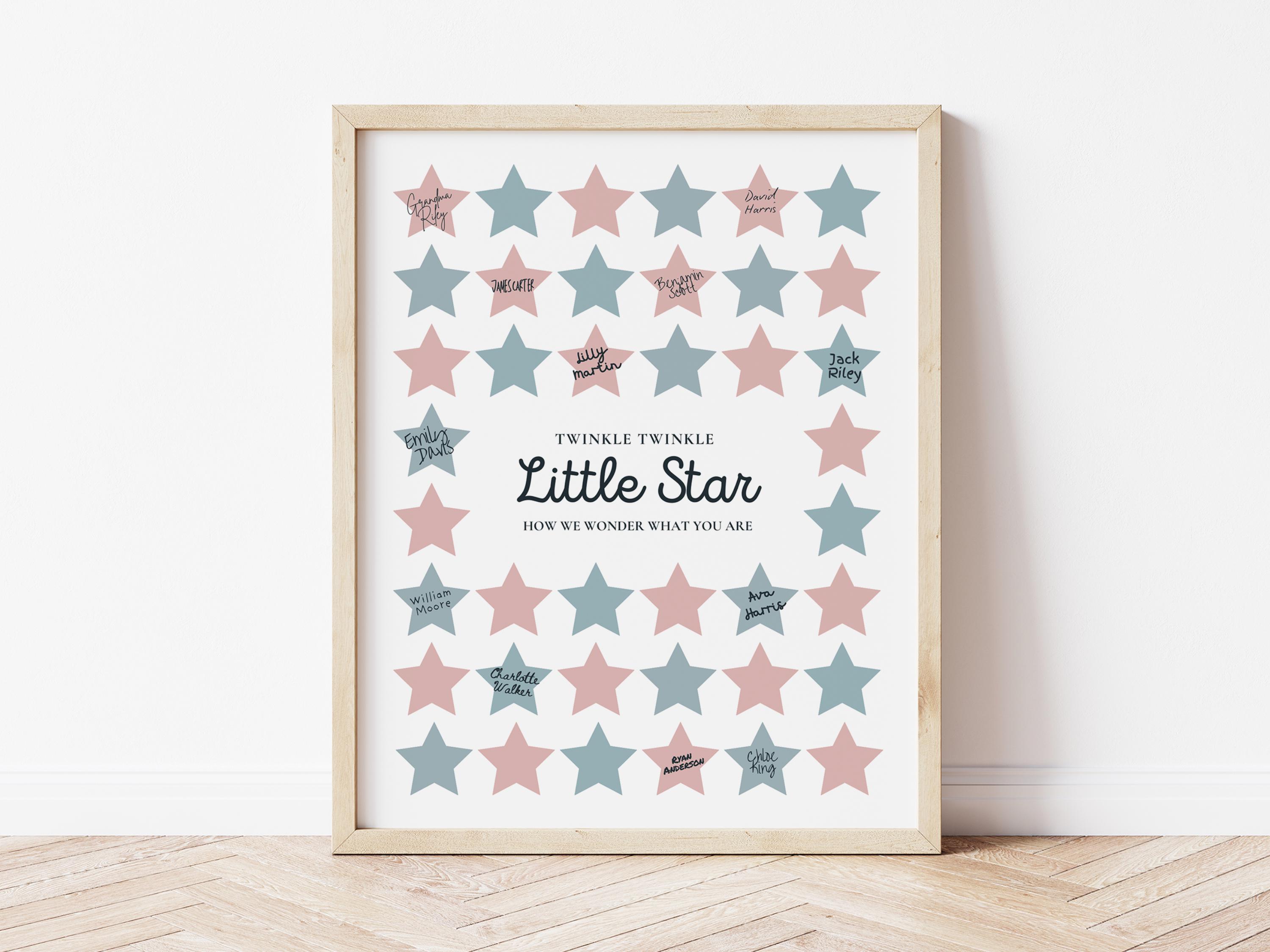 Hey Chimp Glückwunschkarte Für Mädchen 'Twinkle Twinkle Little Star' - Geburt, Babyparty