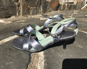 Sigerson Morrison Metallic Leather Sandals