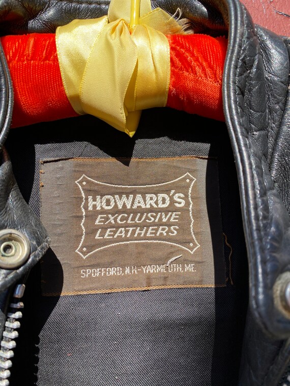 Vintage 60's Cafe Racer Moto Leather Jacket Women… - image 7