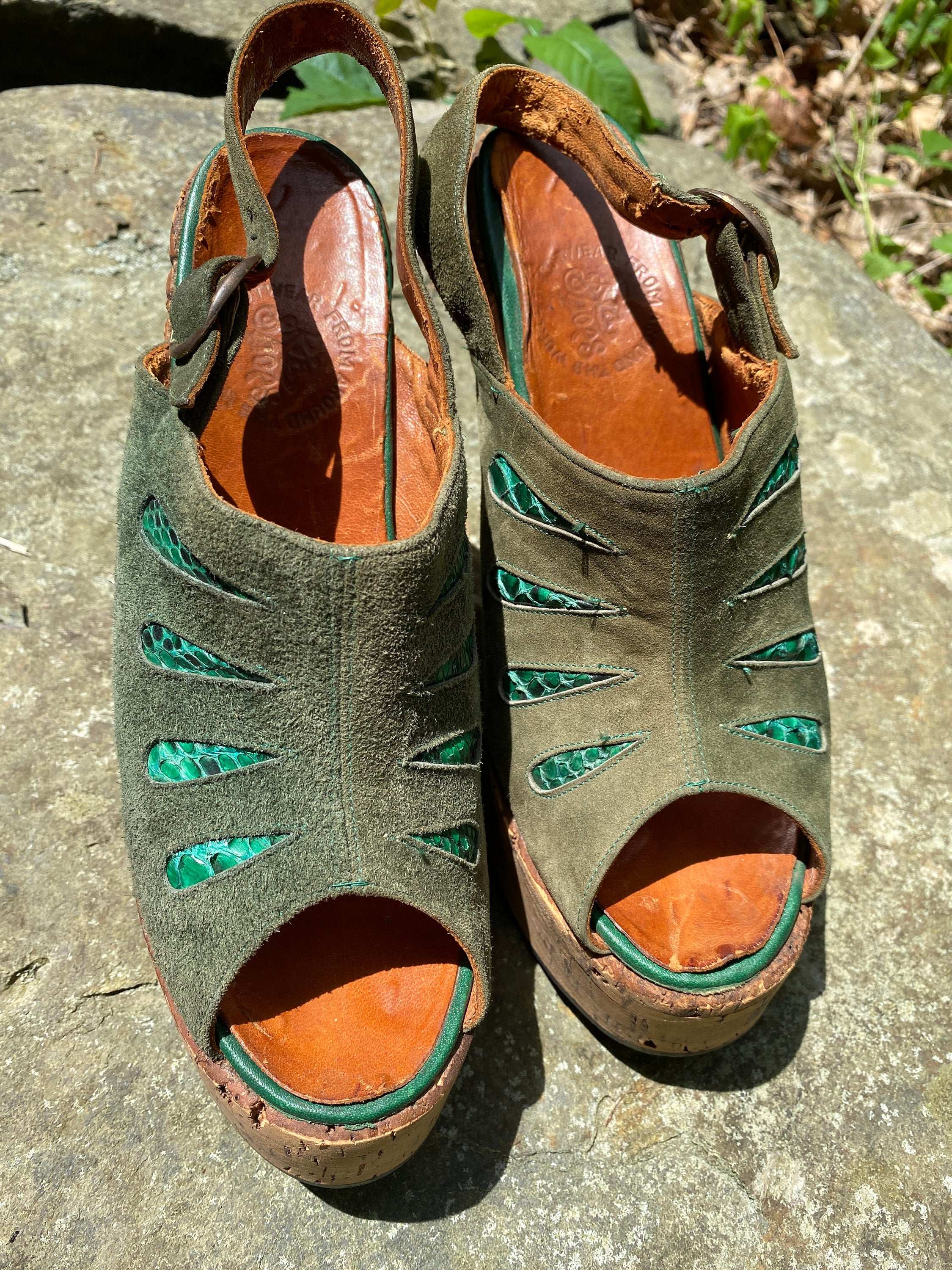 Vintage 70s Style Platform Sandals - Etsy