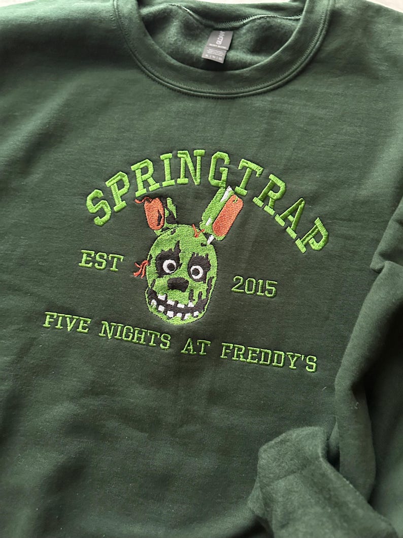 Spring Trap Sweater The Five Nights at Freddy’s Inspired Embroidered Unisex Springtrap ...
