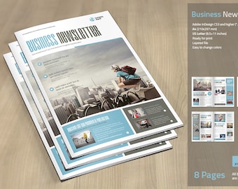 Business Newsletter Print Template | InDesign Template