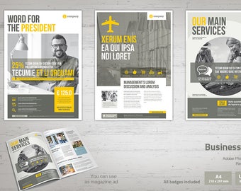Company Flyer Using Indesign Sample Flyer Print Template | Indesign Template - Etsy