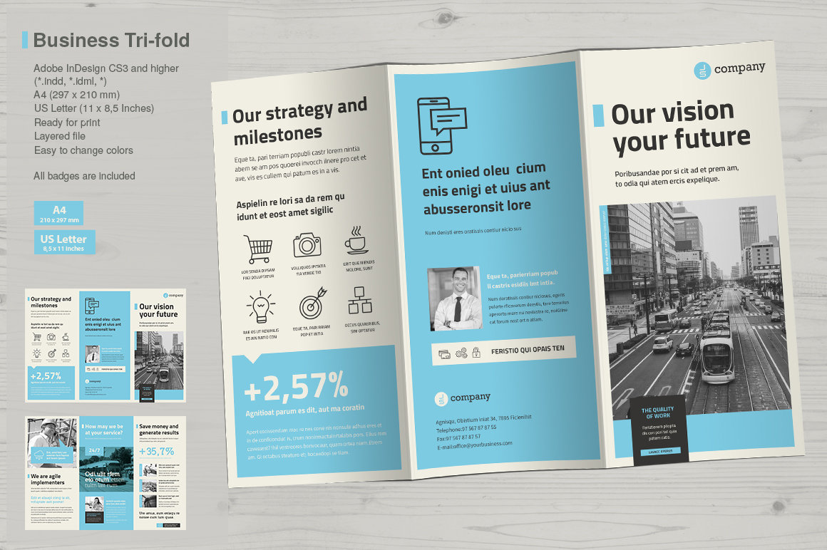 Z Fold Brochure Template Indesign