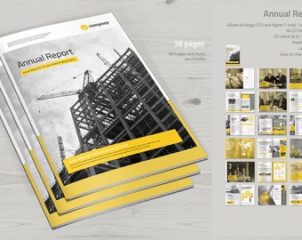 Plantilla de impresión de informe anual / Plantilla de InDesign