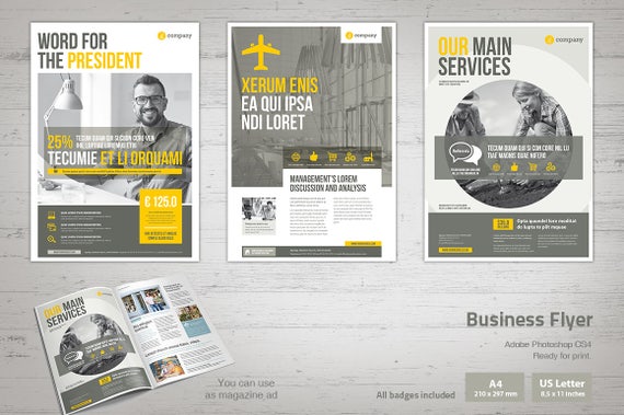 Business Flyer Indesign Vorlage Etsy