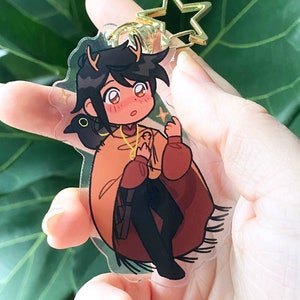 Realta Clear Acrylic Charms | Double sided, webcomic merch, keychain for bags and purses