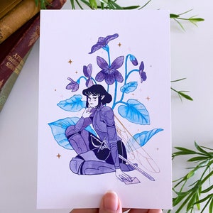 Mini Print - The Violet Knight  | Original Art, Drawing, Wall Art