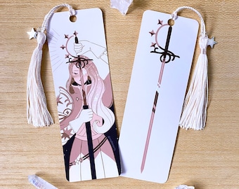 Starlight Knight Sword Bookmark with Tassel and Star Charm