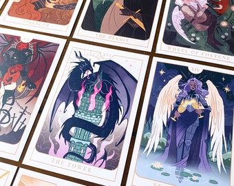 Mini Prints - The Knight's Tarot: Major Arcana, Mystery Card Option  | Original Art, Drawing, Wall Art