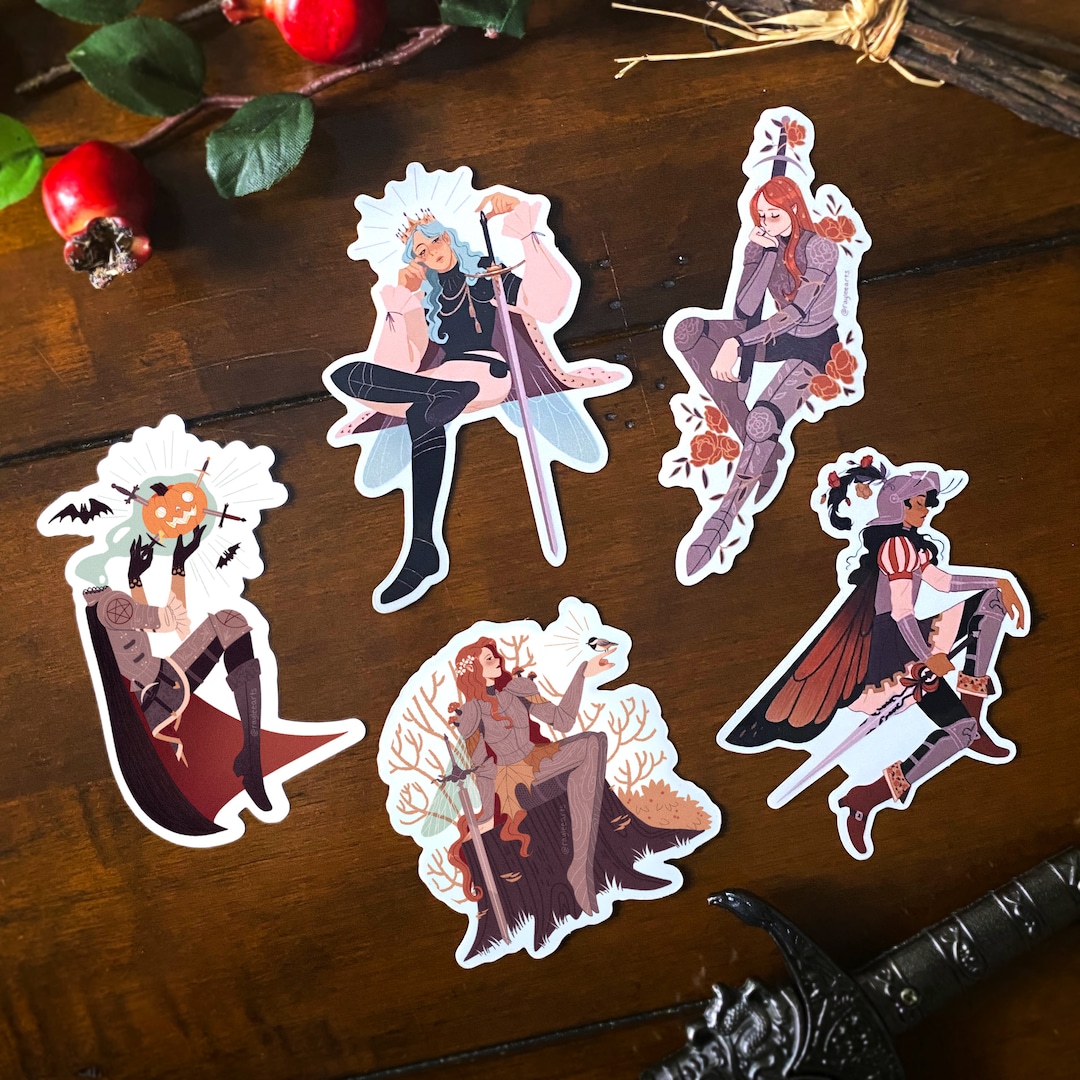 Lady Knight Glossy Vinyl Stickers: Waterproof Laptop Decals - Etsy