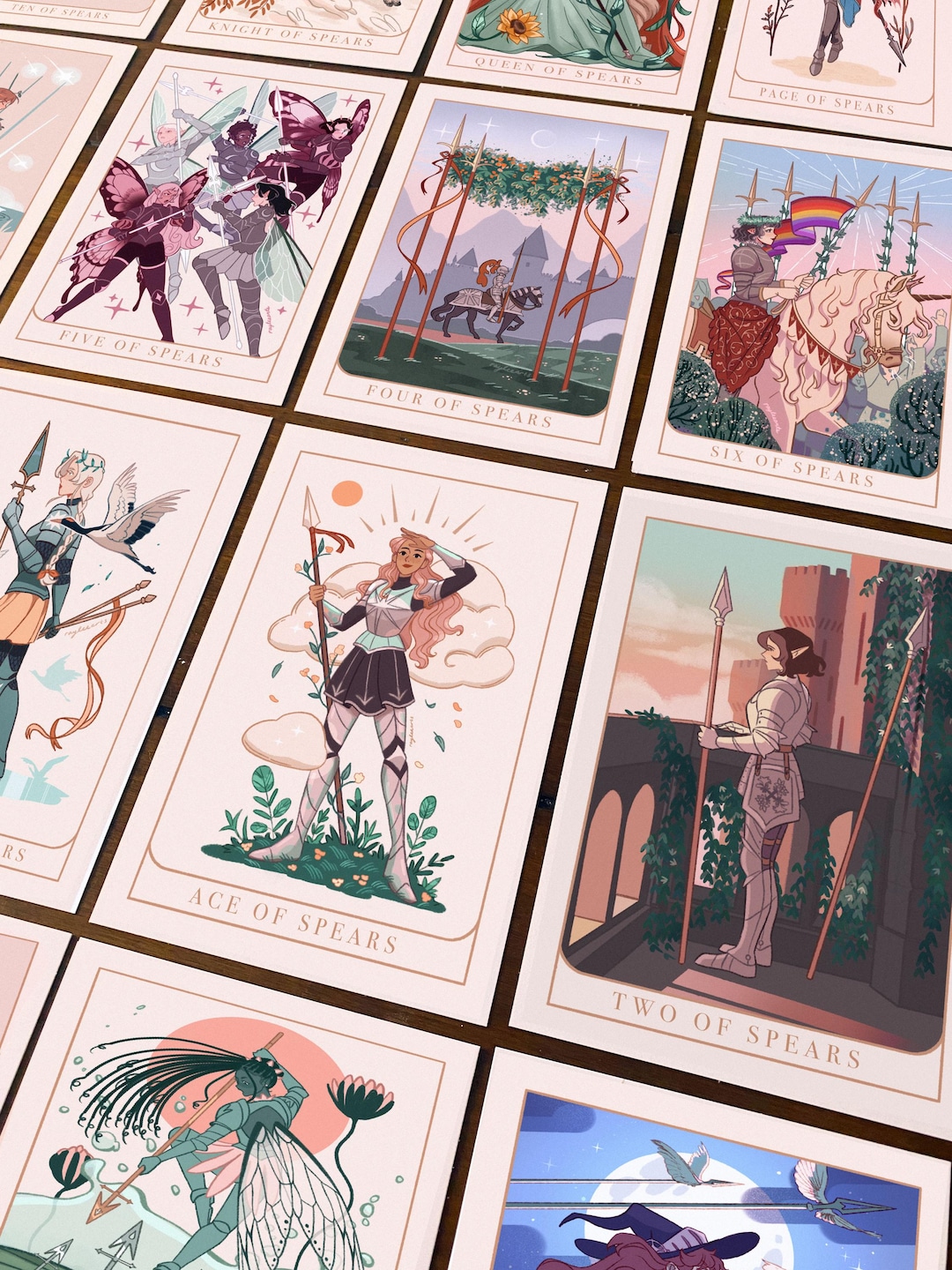 Knight's Tarot 4x6 Print: Suit of Spears Art Card - Etsy