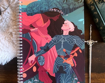 Lady and Knight Reusable Sticker Book | 50 Double Sided Pages | Adult Sticker Album | Sticker Storage | Fantasy Sticker Stamp Album