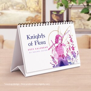 Knights of Flora 2023 Desk Calendar | standing, wire coil, 8.5 x 5.5 inches