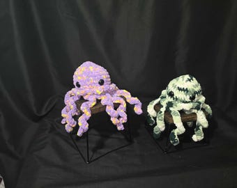Crochet green jellyfish Stuffed Animal Plushie