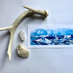 The Canyons Panorama, Wasatch Mountains, Park City Utah -  Watercolor Print