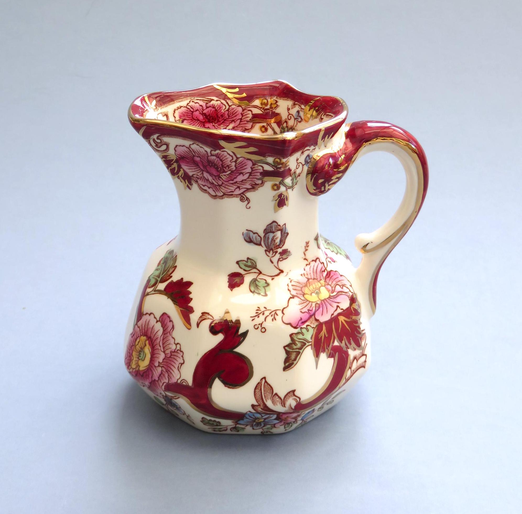 MASONSメイソンズ　マンダレイレッドトリオ Masons Ironstone Red Mandalay Hydra Jug 11.5 Cm, Inspired by the