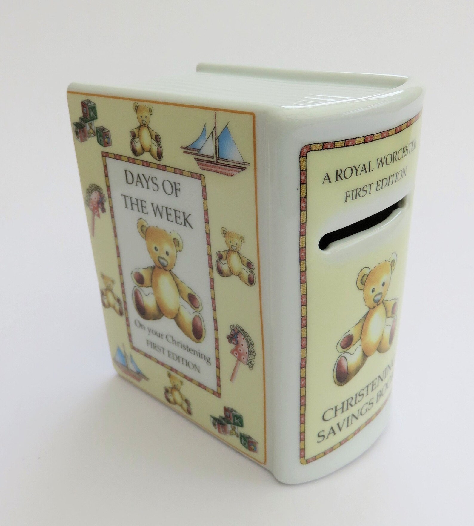 Royal Worcester ceramic book money box Days of the Week First Etsy