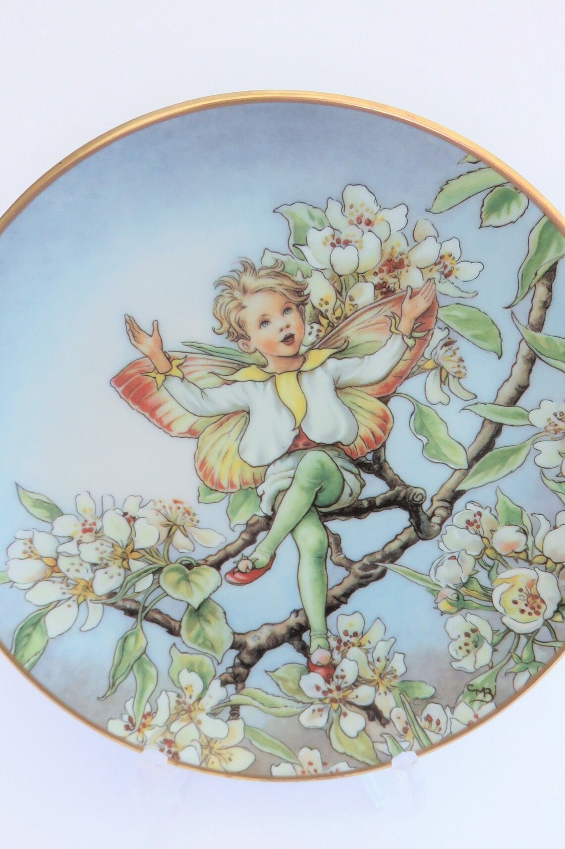 Pear Blossom Fairy Plate Vintage Flower Fairy Plate From Etsy UK