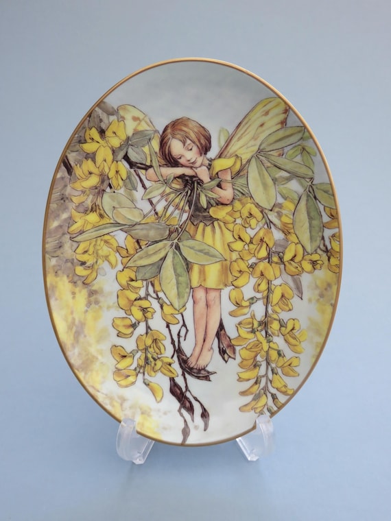 Laburnum Fairy Plate by Royal Worcester Flower Fairies in