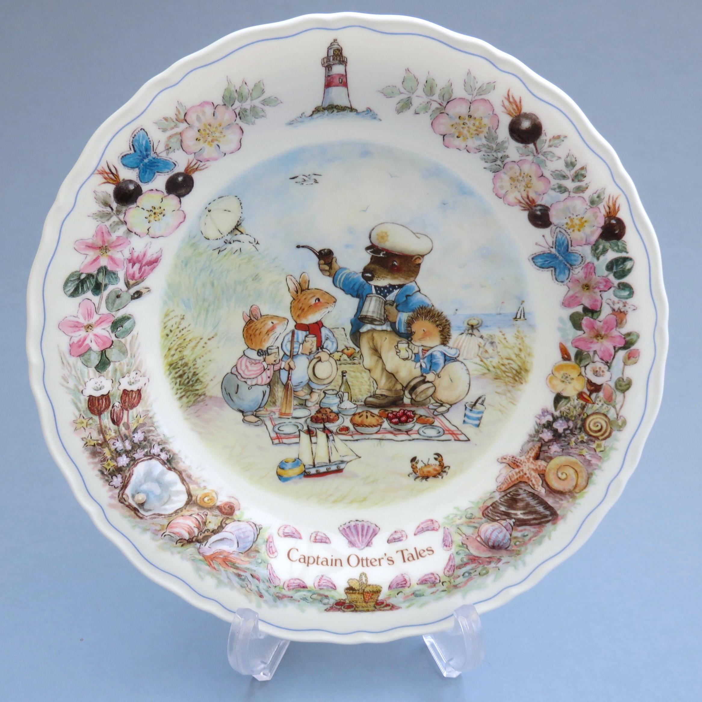 フォックスウッドものがたり Lookin For Piratesプレート 絵皿 Foxwood at Sea Plate Captain Otter's Tales, Pretty Wedgwood