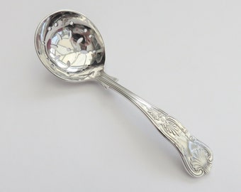 Vintage Sugar Sifter Spoon, Silver Plated With Kings Pattern