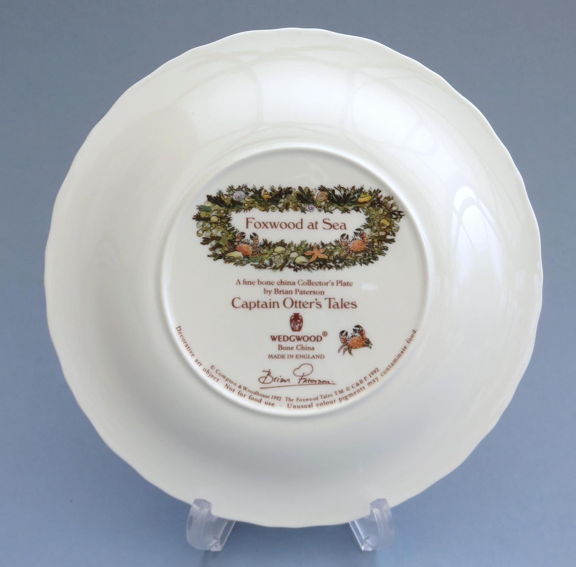 Foxwood at Sea Plate Captain Otter's Tales, Pretty Wedgwood