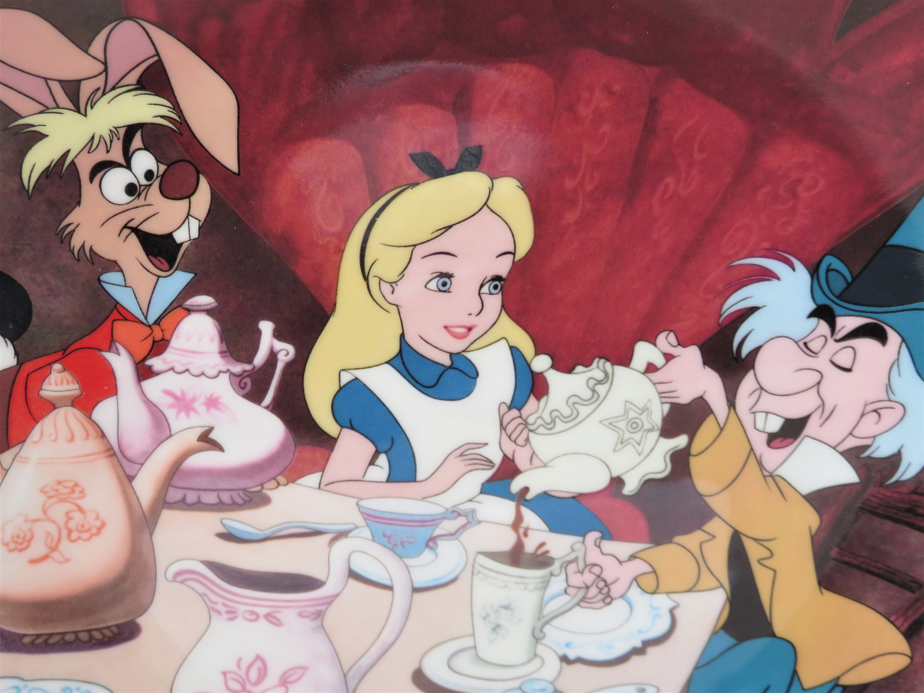 Disney Alice in Wonderland Plates Dish Set Pottery Porcelain Kitchen gift F/S 