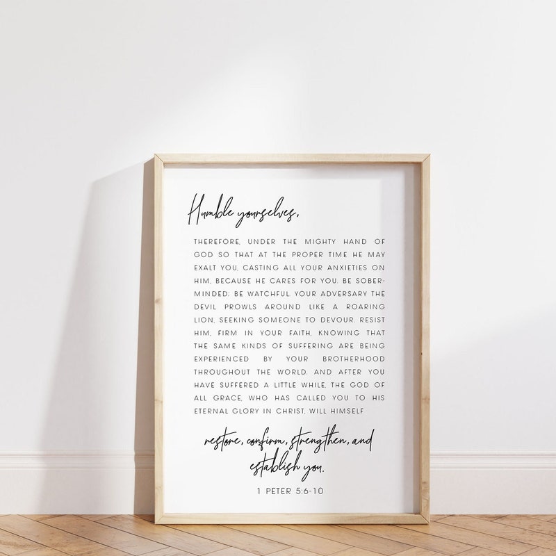1 Peter 5: 6 10 Etsy