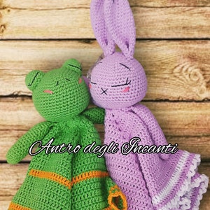 Doudou bunny and frog // security blanket rabbit and frog