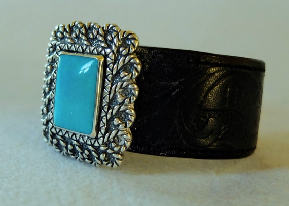 Turquoise bracelet, Carolyn Pollack, genuine turq… - image 2