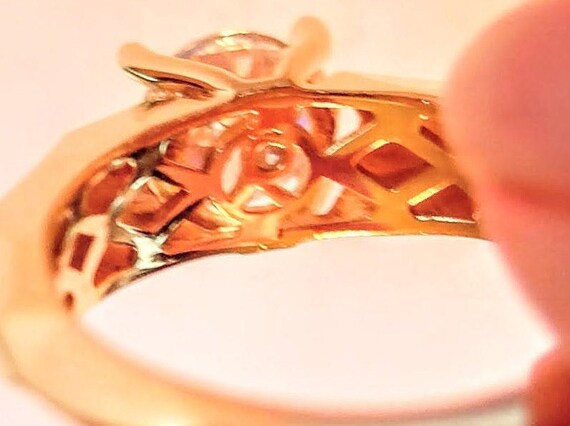 Sterling silver ring, engagement ring, diamond si… - image 6