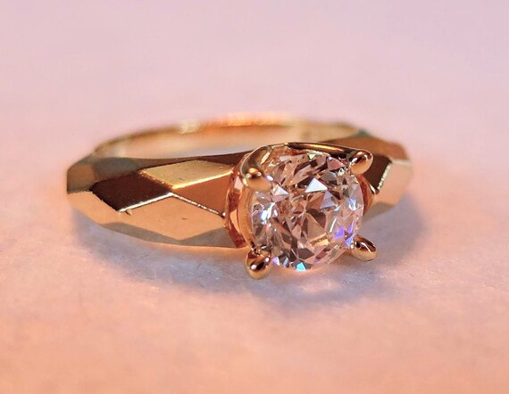 Sterling silver ring, engagement ring, diamond si… - image 3