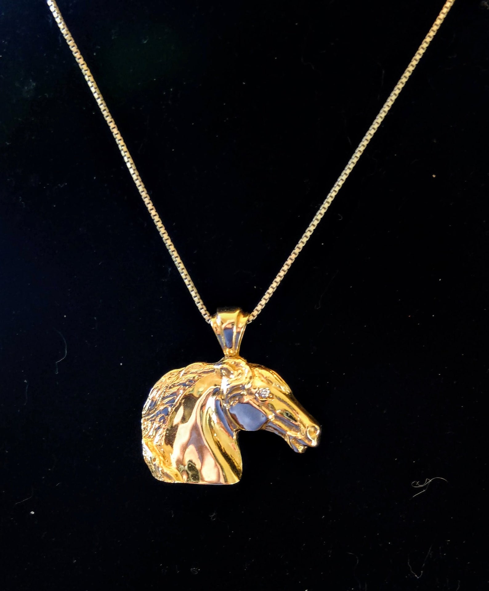 14K Gold Pendant Horse Pendant Artist Signed Jewelry Etsy