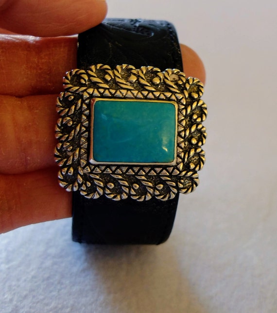 Turquoise bracelet, Carolyn Pollack, genuine turq… - image 5