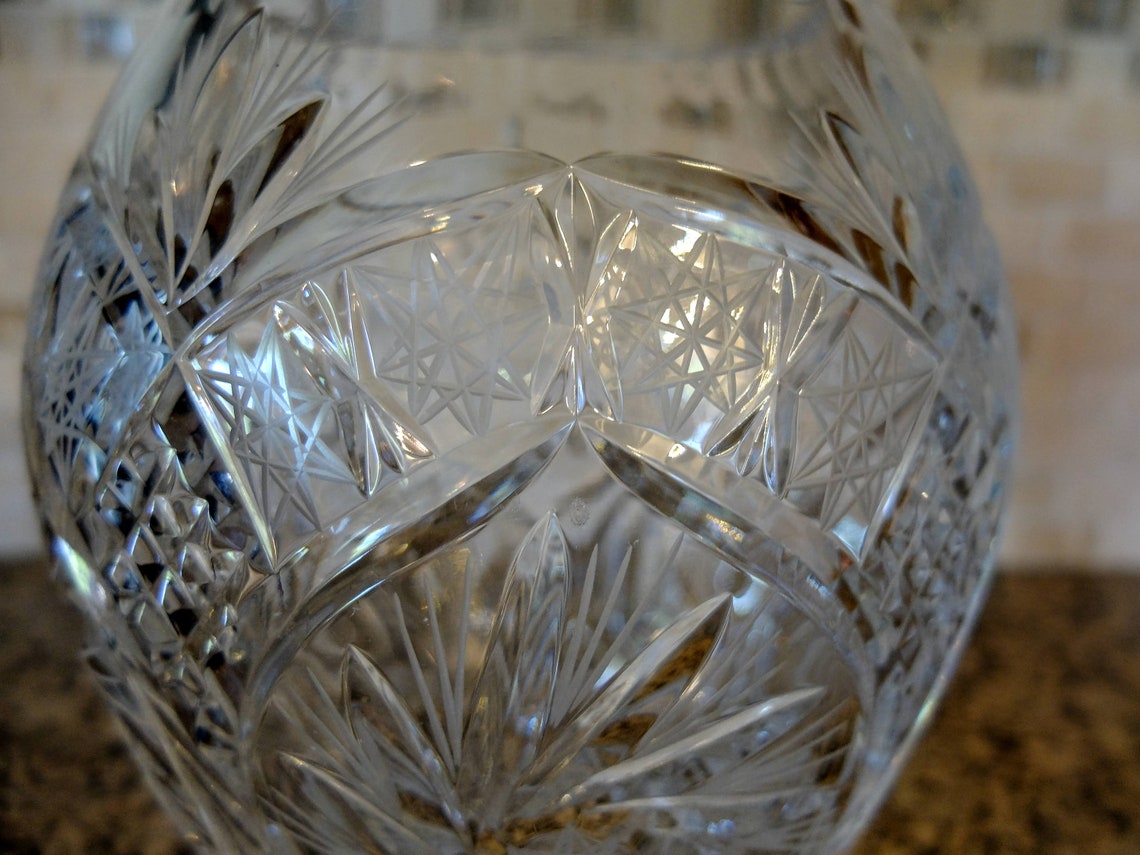 Crystal vase engraved crystal vase gift for her Etsy