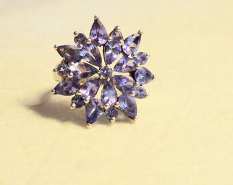 Tanzanite ring, 925 sterling silver ring