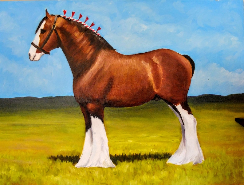 Clydesdale Horse Painting Original Oil Painting - Etsy