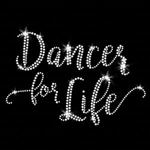 Dancer for LIfe Iron-on Rhinestone Transfer DIY Bling