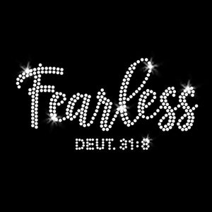 Fearless Christian Faith Iron-on Rhinestone Transfers DIY Bling