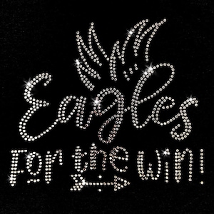 Eagles for the Win Iron-on Rhinestone Transfer DIY Bling