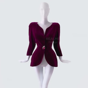 Sensational Thierry Mugler Archival Blazer Jacket extremely rare jewelry crystal velvet