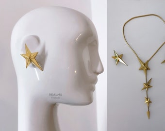 Rare Archival THIERRY MUGLER ETOILE Jewellery Set Necklace Earrings