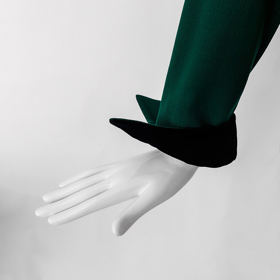 Thierry Mugler FW1992 Archival Runway Blazer Green Wool Black